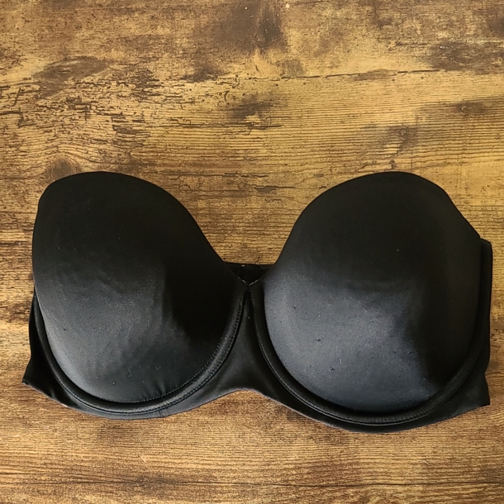 Lane Bryant Cacique 38DDD Strapless Black Bra